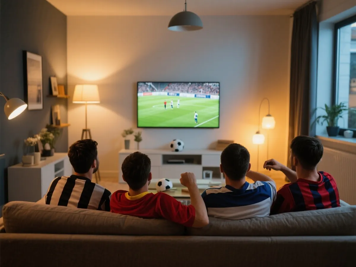 多设备观看世界杯的场景示意图